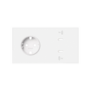 Kit frontal para 2 elementos base de tomada Schuko + carregador duplo USB C branco mate Simon 100