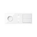 3-element front kit with schuko socket, USB C+A charger, 1 shutter key, and 1 key gloss white Simon 100