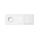 Kit front para 3 elementos con base enchufe schuko, cargador USB C+A, 1 tecla persianas y 1 tecla blanco mate Simon 100