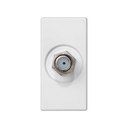Satellite socket single F type female with trim plate white Simon K45