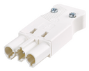 Quick aerial connector "Male" 3 poles with housing for electric patch cord locking system white Simon Electric Wiring