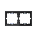 Frame for 2 elements matte black with aligner Simon 360