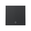Touche individuelle pour poussoir avec gravé cloche pulsante noir mat Simon 360