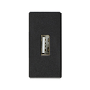 Conector USB 2.0 tipo A de medio elemento grafito Simon 27 Play