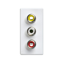 Conector audio-video RCA de 1 módulo blanco Simon 27 Play