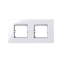 Frame for intermediate piece for 2 elements white without claws and with frame holder Simon 27 Play
