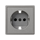 Couvercle avec dispositif de sécurité pour la prise schuko gris mat Simon 27 Scudo