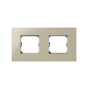 Compact frame for 2 elements with frame holder ivory Simon 27 Play