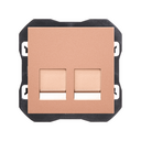 Flat voice and data cover with dust shutter for 2 RJ45 connectors copper Simon 270