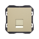 Flat voice and data cover with dust shutter for 1 RJ45 connector cava Simon 270