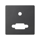 Placa para conector VGA + Mini-jack grafito Simon 82