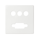 Plate for VGA + 3 RCA connectors white Simon 82