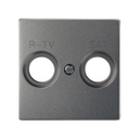 Cover for R-TV+SAT Inductive Sockets Titanium Simon 82 Concept