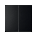 Double 2-way switch with screw terminal connection system matt black Simon 82 Concept