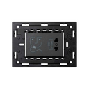 Shaver socket outlet 3 modules graphite Simon 82