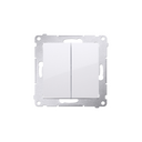Bouton poussoir double 10AX 250V Blanc Simon 54