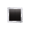 Bouton poussoir double 10AX 250V Graphite Simon 54