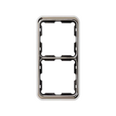 Frame for 2 elements chrome Simon 75