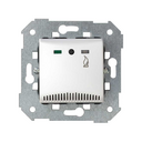 Toxic/explosive gas detector for flush mounting with LED service status indicator white