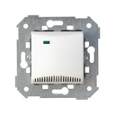 12V power supply for flush-mount detectors with LED service indicator white