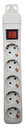 POWER STRIP 5 SCHUKO SOCKETS WITH SWITCH WHITE
