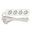 POWER STRIP 4 SCHUKO SOCKETS WITH 2M CABLE WHITE