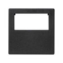 Trim plate for 1 quick connection connector with 3 poles male or female for 1 element black Simon K45