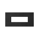 Trim plate for 1 quick connection connector with 5 poles male or female for 2 elements black Simon K45