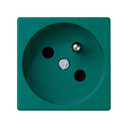 French socket outlet 16A 250V with safety device and quick terminal connection green Simon K45