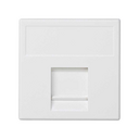Voice and data flat plate with dust cover for 1 element for 1 BeldenCDT® RJ45 connector white Simon K45