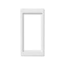 Trim plate for 1 quick connection connector with 3 poles male or female for 1 element white Simon K45