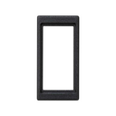Trim plate for 1 quick connection connector with 3 poles male or female for 1 element black Simon K45