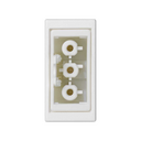 Quick connection connector female with 3 poles with trim plate for 1 element white Simon K45