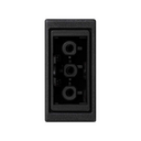 Quick connection connector female with 3 poles with trim plate for 1 element black Simon K45