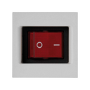 Double-pole switch 16AX 250V~ with Faston/welding terminal connection system and trim plate white Simon K45