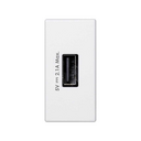 Chargeur 2.1A 5V CC type A port USB blanche Simon K45