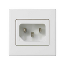 Quick connection connector male IEC320 with trim plate for 1 element white Simon K45