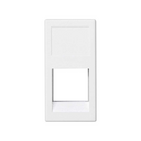 Voice and data flat plate without dust cover for 1 element for 1 3M® RJ45 connector white Simon K45