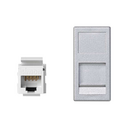 Placa de voz e dados plana com proteção de pó de 1 elemento e 1 conetor RJ45 de categoria 6 UTP alumínio Simon K45