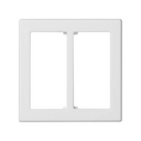 Trim plate for 2 quick-connection connectors with 3 poles male or female for 1 element white Simon K45