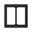 Trim plate for 2 quick-connection connectors with 3 poles male or female for 1 element black Simon K45