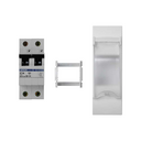 Two-pole MCB 16 A for 3 elements with trim plate white Simon K45