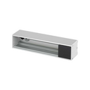 Perfil de aluminio Ofiblock Line de 4 elementos con 4 accesos para cableado trasero grafito Simon K45