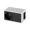 Configured aluminum profile Ofiblock Line and electrical connection through 3pole connector graphite Simon K45