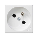 Prise de courant française 16A 250V ~ avec dispositif de sécurité, voyant lumineux et connexion de borne à vis blanche Simon K45