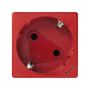 Schuko socket outlet 16A 250V~ with safety shutter, indicator light and screw terminal connection red Simon K45