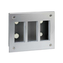 Flush mount metal wall box for 6 elements stainless steel Simon K45