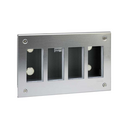 Flush mount metal wall box for 8 elements stainless steel Simon K45