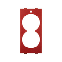 Cover for the mechanism of the double socket base with housing for light indicator red Simon Cima