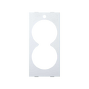 Cover for the mechanism of the double socket base with housing for light indicator white Simon Cima